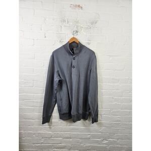 Super. Natural Men's Collared 1/4 Button Sweatshirt Long Sleeve Gray Size XL